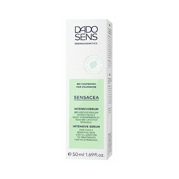 DADO SENS SENSACEA Sérum intensif 50 ml – Soin doux pour les peaux hypersensibles avec tendance à la couperose jusquaux prem