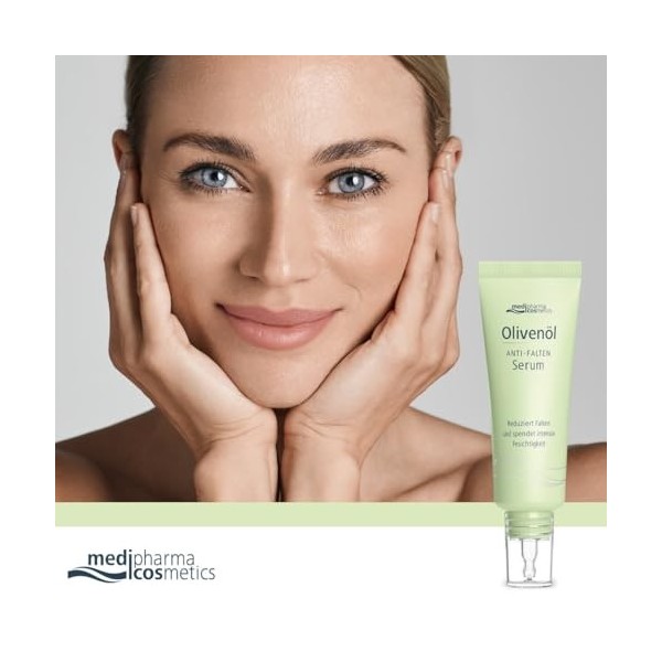 Medipharma Cosmetics Olivenöl Anti-Falten Serum reduziert Falten und spendet intensiv Feuchtigkeit, 30 ml Solution