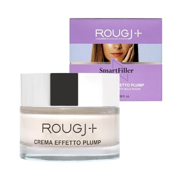 Rougj Creme hydratante visage 24h Effet Repulpant 50 ml, soin multi-action cou et décolleté, hydratant quotidien, soins visag...