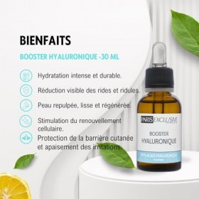 Paris Exclusive Cosmetics Booster Hyaluronique - Sérum concentré à 40% dacide hyaluronique en solution - Anti Âge, Hydratati