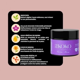 OhMyKoko | Crème Visage Hydratante Anti-Âge au Bakuchiol Naturel | Tout-en-Un | Jour et Nuit | Anti-Rides, Raffermissante, An