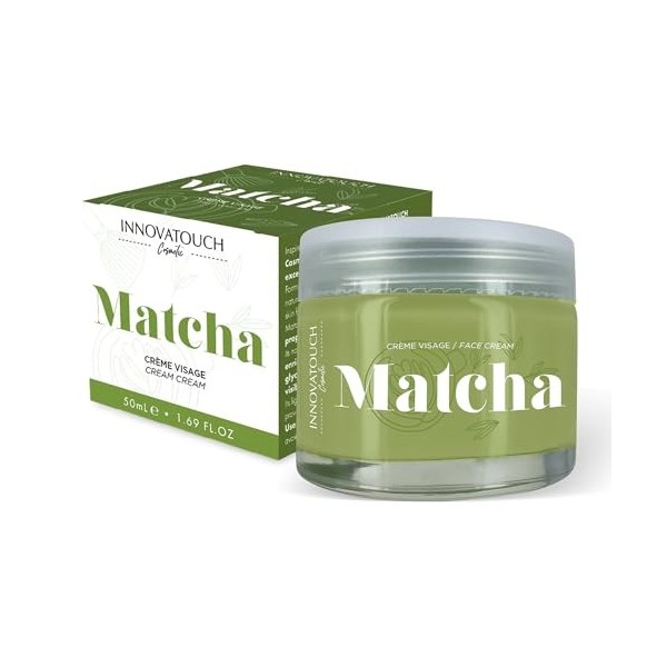 Crème Visage Matcha 50 ml Innovatouch – Hydratation Acide Hyaluronique Antioxydant Thé Vert Japonais Texture Légère Peau Douc