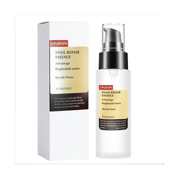 YURHERSU Snail Repair Essence - Sérum filtrant descargot - Hydratant et régénération de la peau - 100 ml