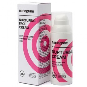 Nanogram™ Creme Hydratante Visage - Acide Hyaluronique, Huile de Chanvre, Extrait de Rose - Action Hydratation Intense et Ant