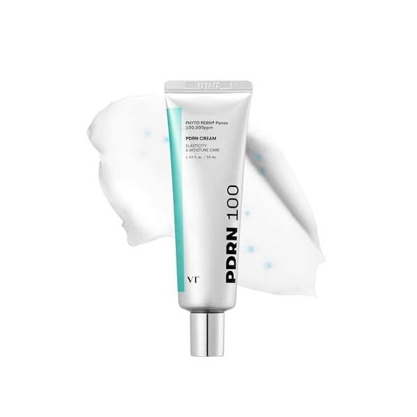 VT COSMETICS PDRN 100 Crème visage hydratante à lazulène non parfumée pour soutenir lélasticité de la peau 50 ml Soin de jo