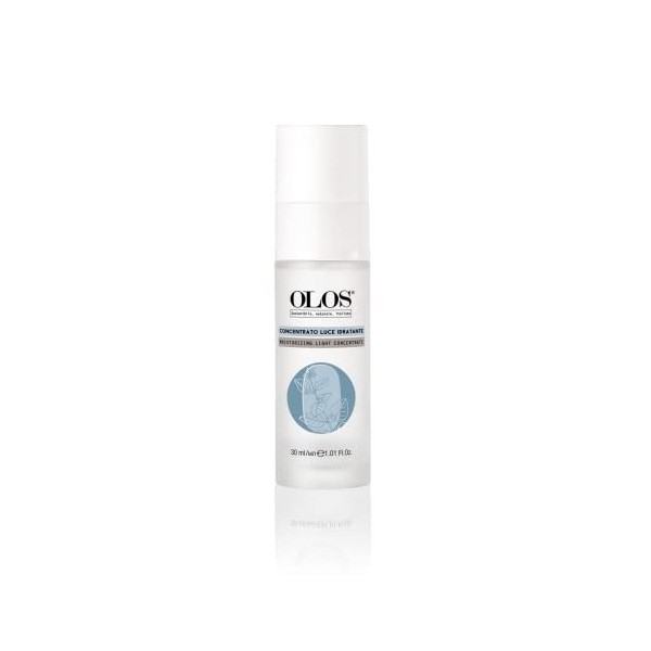 Olos Moisturizing Light Concentrate Serum, 1.01 oz - Facial Moisturizer Serum with Aloe Vera, Sweet Almond Oil - Brightening 