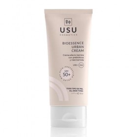 Crème de jour visage - Bioessence Urban Cream - 50 ml - Effet barrière avec prébiotiques et niacinamide - SPF 50+ - Idéale po