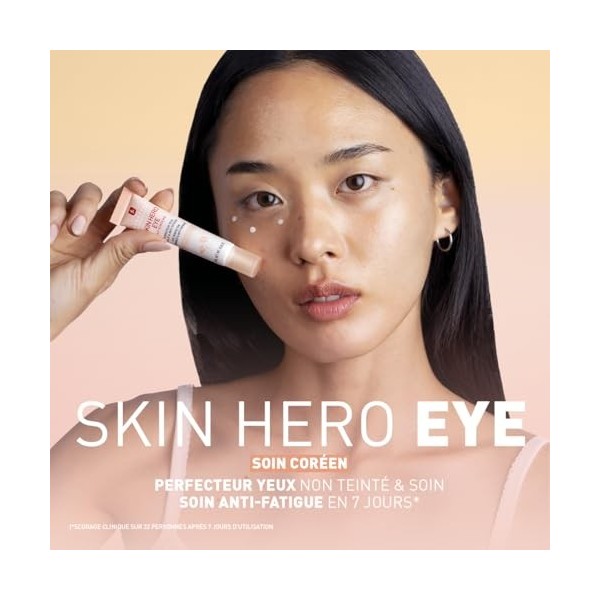 Erborian - Skin Hero Eye - Perfecteur Yeux Non Teinté + Soin Anti-Fatigue Anti-Cernes Revitalisant en 7 Jours - Texture Légèr
