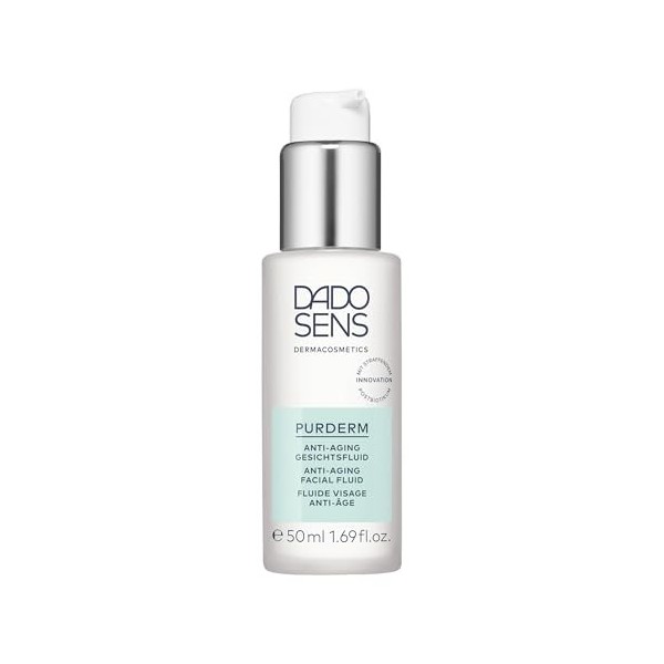 DADO SENS Purderm Fluide anti-âge pour le visage 50 ml – Effet anti-acné et anti-âge, réduit les rides et affine la peau, p