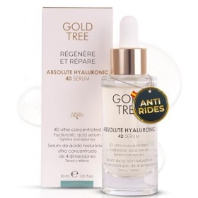 GOLD TREE Serum à lAcide Hyaluronique 4D. Sérum Visage Pour Femmes 30 ml. Niacinamide Serum Faffermissant Pour Tous Types de ...