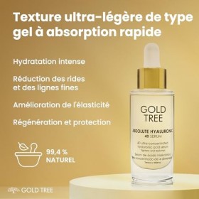 GOLD TREE Serum à lAcide Hyaluronique 4D. Sérum Visage Pour Femmes 30 ml. Niacinamide Serum Faffermissant Pour Tous Types de ...