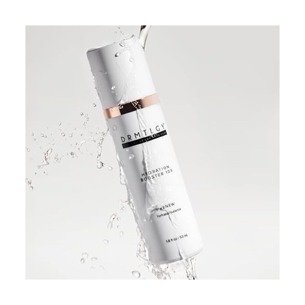 DRMTLGY Hydration Booster 10X – Sérum hydratant intensif à lacide hyaluronique, à laloès, au thé vert et au soja – atténue