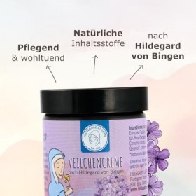 Crème de soin à la violette | daprès Hildegard von Bingen | 100 % naturelle | Crème de soin 50 ml | fidèle à loriginal