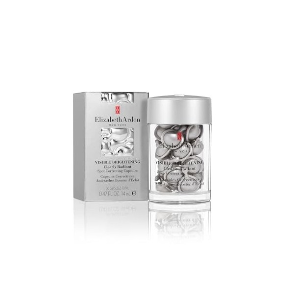 Elizabeth Arden, Visible Brightening Capsules Correctrices Anti-taches Booster d’Éclat, Serum visage, Soin skincare anti tâch...