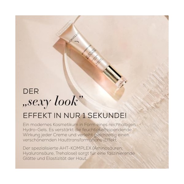 YONELLE METAMORPHOSIS Soin du visage pour femme - Crème hydratante pour le visage avec particules dorées - Crème de jour pour