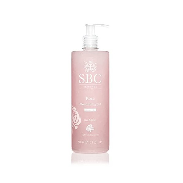 SBC Skincare Gel hydratant à la rose | Gel hydratant pour le visage et le corps | Convient aux peaux sensibles