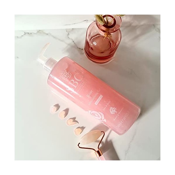 SBC Skincare Gel hydratant à la rose | Gel hydratant pour le visage et le corps | Convient aux peaux sensibles