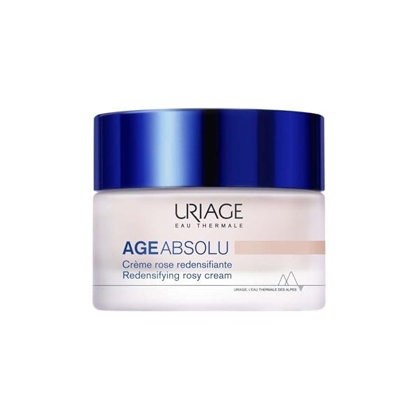 Uriage Age Absolu Crème Anti-Rides - Rétinol, Acide Hyaluronique, Vitamine C & E - Booster Procollagène x6 - Rides, Relâcheme