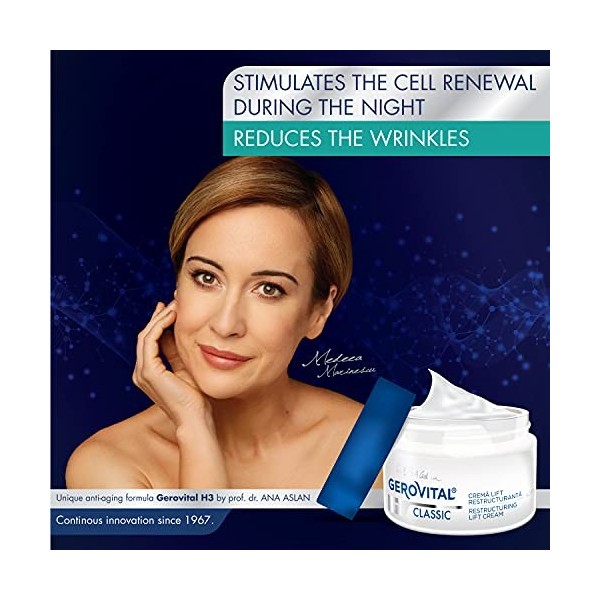 Crème Nourrissante Anti-Rides Lift Restructurante Visage de Nuit aux Huiles Naturelles, Acide Hyaluronique et Vitamine E, Sti