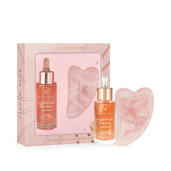 CRYSTALLOVE Sérum visage à laméthyste et au bacchus - Sérum pour toutes les peaux - 30ml - Vitamine E,C - Sérum lissant, écl ...