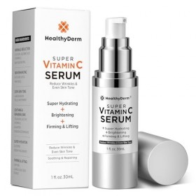 Super Vitamin C Serum for Women Over 70 : niacinamide, Vitamin C, Hyaluronic Acid, Peptides, Vitamin E, Caffeine, Baku0ol, Hy