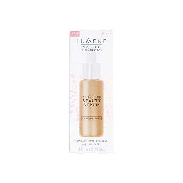 LUMENE Invisible Illumination Instant Glow Beauty Serum | Teinte bronzée | Maquillage pour le visage et sérum éclaircissant |