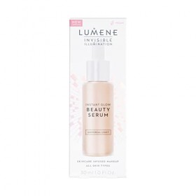 Sérum beauté LUMENE Invisible Illumination Instant Glow | Teinte claire | Maquillage pour le visage et sérum éclaircissant | 
