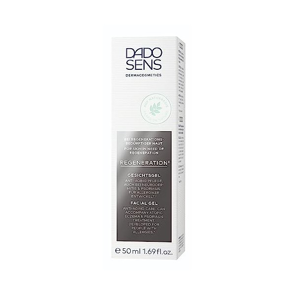 DADO SENS Gel régénérant pour le visage 50 ml – Hydratant intense pour apaiser et renforcer la peau – également en cas de der