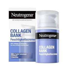 Neutrogena Collagen Bank Crème hydratante anti-âge avec technologie Bakuchiol & Micro peptides Crème raffermissante au collag