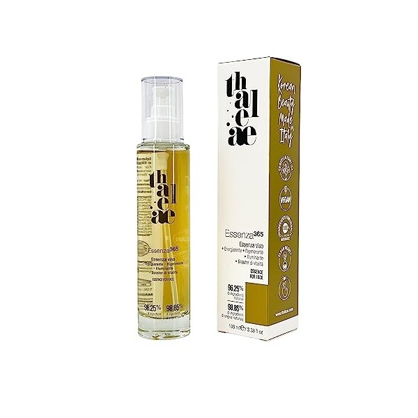 Thaleae ESSENZA 365, Essence visage 100 ml avec fonction énergisante, régénérante, illuminante, tonifiante, idéale pour tous 