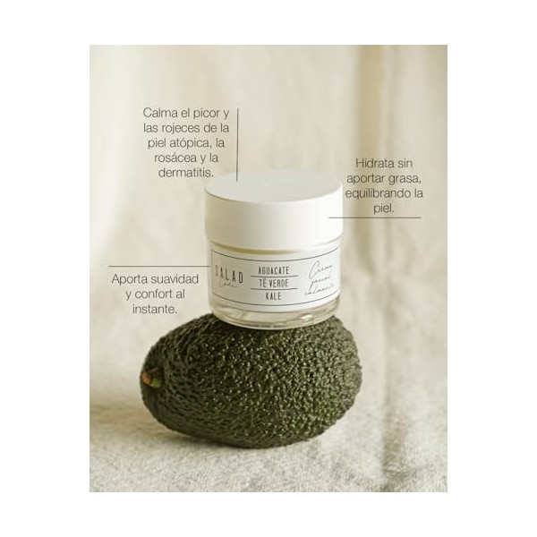 Crème visage ultrahidratante et calmante. 100% naturel. Antioxydant et anti-rides. Jour et Nuit. Cosmétique naturel avec addi