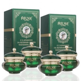 AILKE Lot de 2 crèmes faciales avancées aux vitamines C, E, au rétinol, blanchissant la peau, hydratant quotidien anti-âge po...