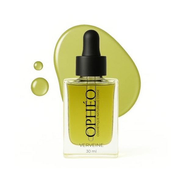 OPHÉO – Huile Visage Verveine Apaisante – Peaux Sensibles & Fragilisées – Soin Apaisant & Protecteur au Macérat de Verveine C