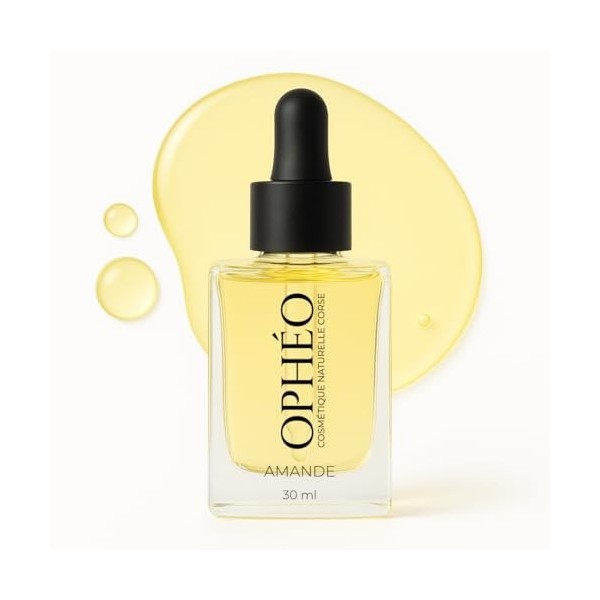 OPHÉO - Huile Visage Nourrissante à l’Amande Douce & Fleur d’Oranger – Nourrit, Hydrate, Adoucit – Bio, Sans Huile Essentiell
