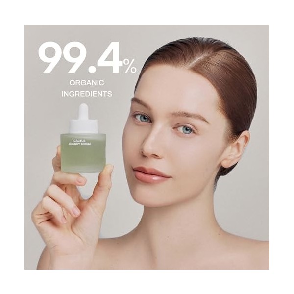 Whamisa Sérum de cactus gonflable Fresh Inner Skin Moisture, 99,47% dextrait de cactus Opuntia Ficus-Indica BIOLOGIQUE, trip