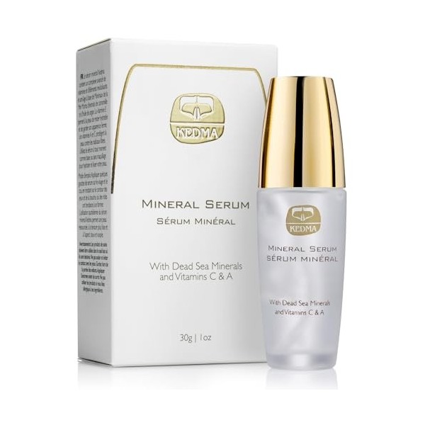 Kedma - Sérum Minéral Anti-Âge - Hydratant et Revitalisant pour Peau - Avec Minéraux de la Mer Morte, Vitamines A, C, E - Pou
