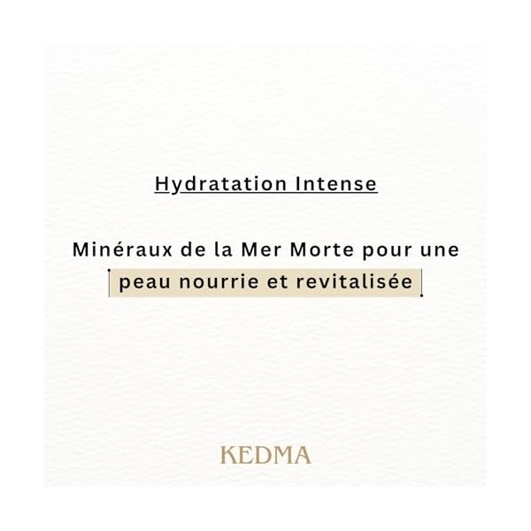 Kedma - Sérum Minéral Anti-Âge - Hydratant et Revitalisant pour Peau - Avec Minéraux de la Mer Morte, Vitamines A, C, E - Pou