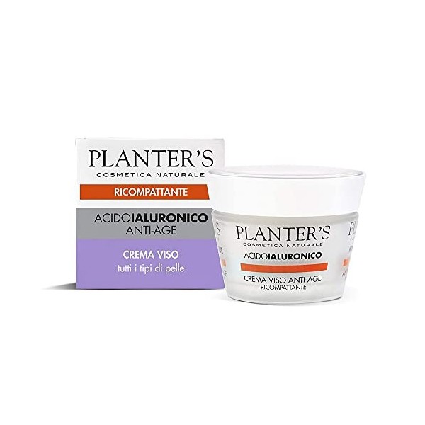 Planters Crème Visage Anti-Âge Raffermissante à lAcide Hyaluronique. Crème visage jour et nuit conseillée pour les peaux qu