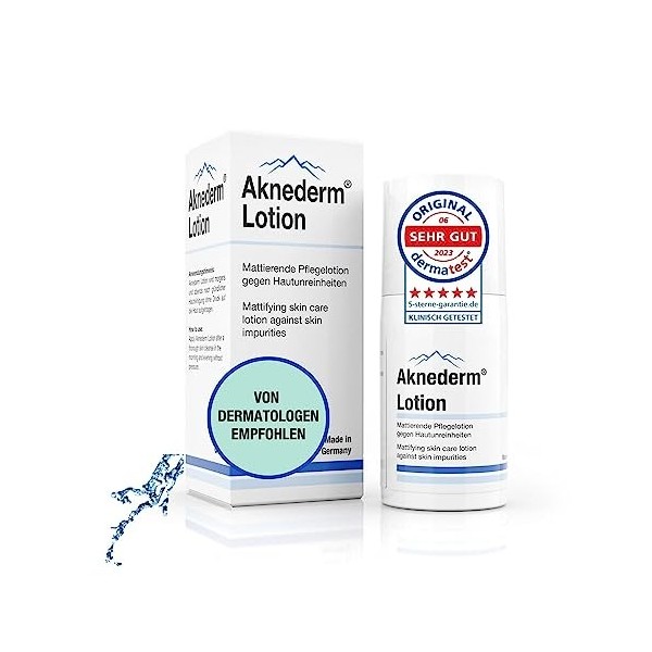 Aknederm mattierende Pflegelotion gegen Hautunreinheiten, 30 ml Lotion