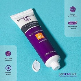 BAPSCARCARE Gel de silicone avec protection UV | Crème cicatrice | Réduit la visibilité des cicatrices et des cicatrices | Tu