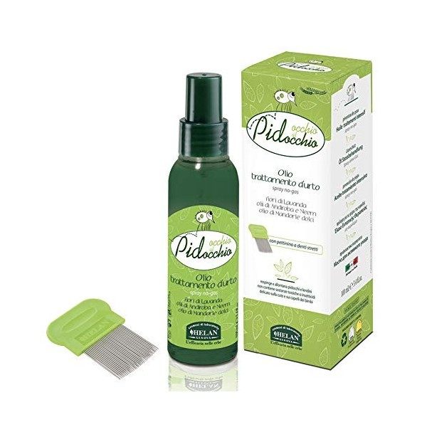 Helan, Occhio Al Pidocchio - Huile Cheveux contre Poux et Lèvre, Lotion Spray pour Soin Cheveux et Prévention Quotidienne, En