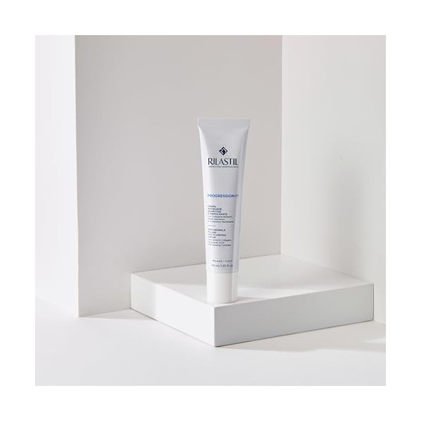 Rilastil Progression + Crème Anti-Rides Repulpante, Soin Rides Marquées, Anti-Âge, Peaux Matures, Collagène et Acide Hyaluro