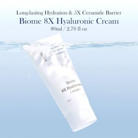 RAVIEL Biome Lot de 8 crèmes à lacide hyaluronique | Hydratant longue durée et 5 x crème hydratante à barrière en céramique 