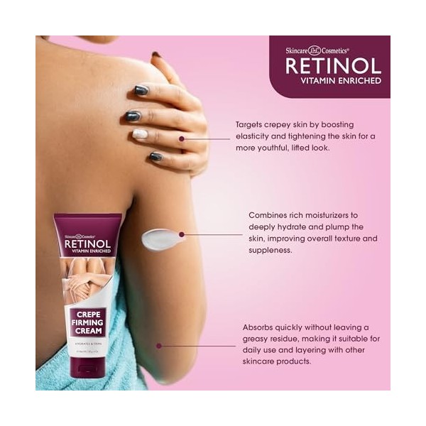 LIVAURA Crème Raffermissante Anti-Âge au Rétinol pour Peau Crêpée - Raffermit, lisse et restaure l’élasticité de la peau pour...