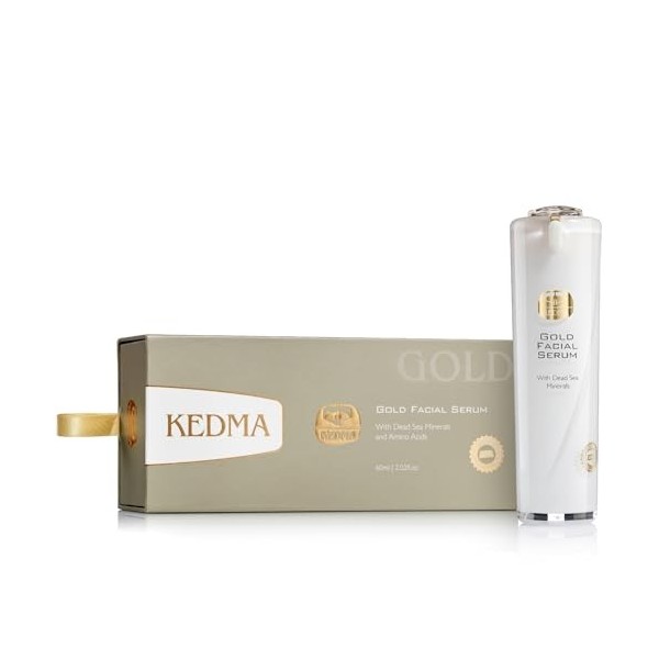 Kedma - Sérum Visage à lOr 24K, Q10 et Multivitamines - Raffermissant et Anti-Âge - 60ml