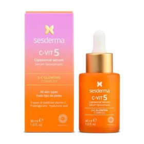 Sesderma C-Vit 5 Sérum liposomal – Vitamine C – Illumine le teint – Retarde les signes du vieillissement – Actifs anti-âge – 