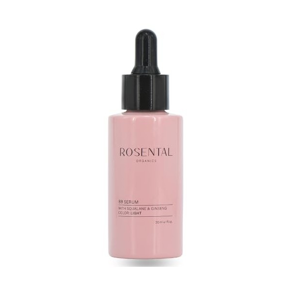 ROSENTAL ORGANICS BB Sérum 2 en 1 pour maquillage et soin de la peau, aloe vera et ginseng, 30 ml, sérum teinté pour le visag