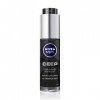 NIVEA MEN Deep Soin Visage Matifiant 1 x 50 ml , Soin 2-en-1 hydratant & matifiant, Soin homme sensation peau fraîche à la t ...