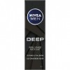 NIVEA MEN Deep Soin Visage Matifiant 1 x 50 ml , Soin 2-en-1 hydratant & matifiant, Soin homme sensation peau fraîche à la t ...