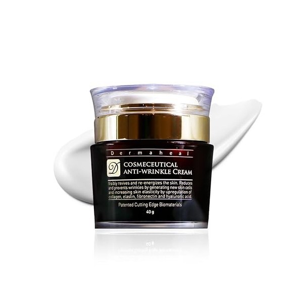 Dermaheal Crème Anti-Rides Hydratant Visage Anti-Âge au Complexe Peptidique pour Ridules, Fermeté & Soutien du Collagène Soin